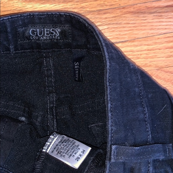 Black pair of “skinny” Guess Los Angeles jeans. - Picture 4 of 4